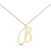Thumbnail Image 0 of Name & Initial Necklace 14K Yellow Gold 18"