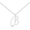 Thumbnail Image 1 of Name & Initial Necklace Sterling Silver 18&quot;