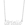 Thumbnail Image 1 of Script Name Necklace 10K White Gold 18&quot;