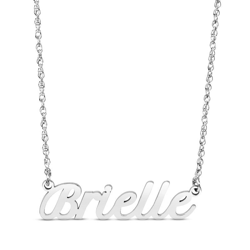 Main Image 1 of Script Name Necklace 10K White Gold 18&quot;