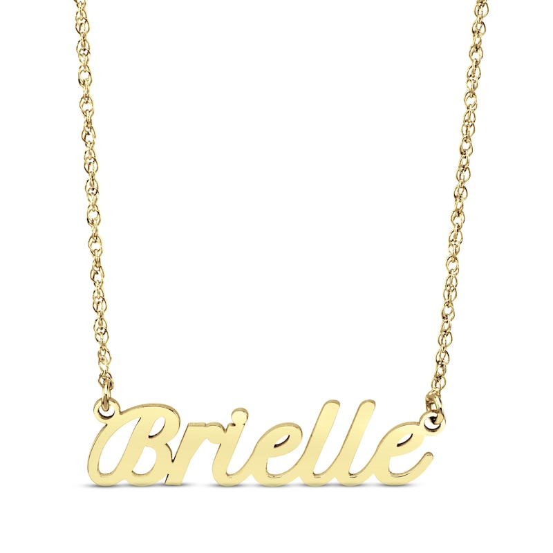Script Name Necklace 10K Yellow Gold 18"
