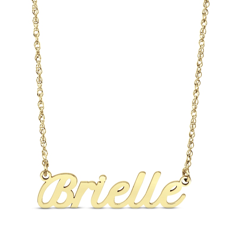 Main Image 1 of Script Name Necklace 10K Yellow Gold 18&quot;