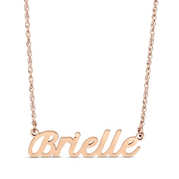 Script Name Necklace 14K Rose Gold 18"