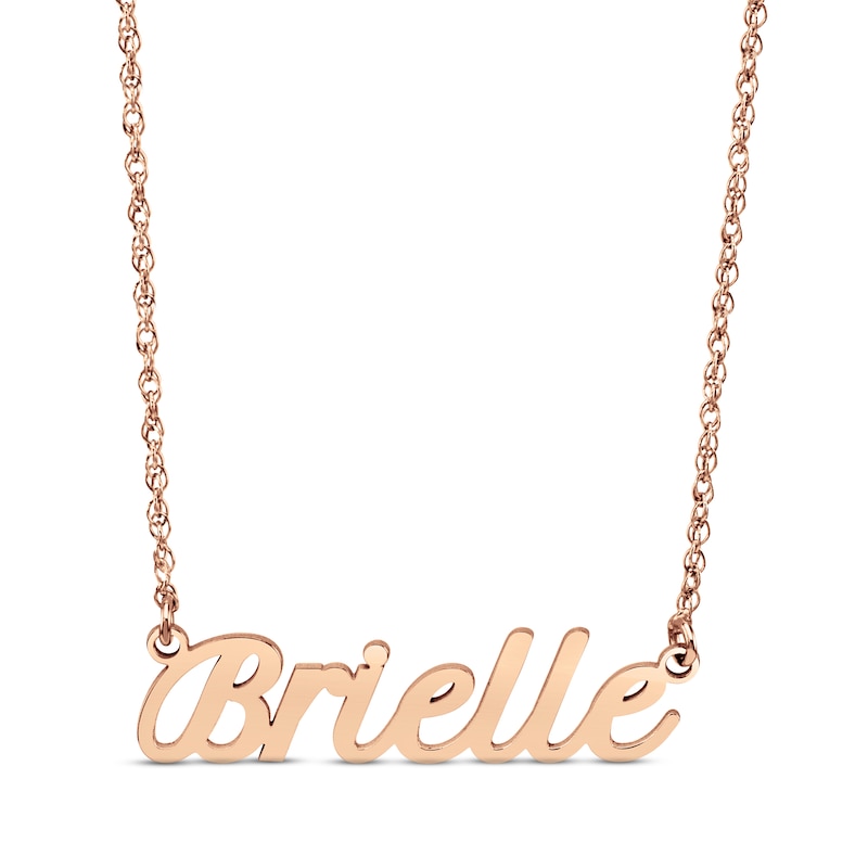 Main Image 1 of Script Name Necklace 14K Rose Gold 18&quot;