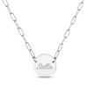 Thumbnail Image 0 of Paperclip Disc Script Name Necklace Sterling Silver 18"