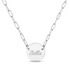 Thumbnail Image 1 of Paperclip Disc Script Name Necklace Sterling Silver 18"