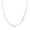 Thumbnail Image 1 of Diamond Paperclip Side Bar Name Necklace Sterling Silver 18&quot;