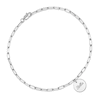 Thumbnail Image 1 of Paperclip Disc Script Name Bracelet Sterling Silver 7.5&quot;