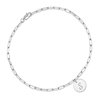 Thumbnail Image 2 of Paperclip Disc Script Name Bracelet Sterling Silver 7.5&quot;
