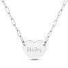 Thumbnail Image 1 of Paperclip Heart Name Necklace Sterling Silver 18&quot;