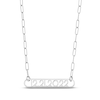Thumbnail Image 1 of Paperclip Date Necklace 18 Gauge Sterling Silver 18&quot;