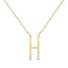Thumbnail Image 1 of Diamond Four-Stone 1/20 ct tw Block Initial Necklace 10K Yellow Gold 18&quot;