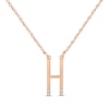 Thumbnail Image 1 of Diamond Four-Stone 1/20 ct tw Block Initial Necklace 14K Rose Gold 18&quot;