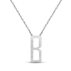 Thumbnail Image 1 of Diamond Block Initial 1/20 ct tw Necklace 10K White Gold 18"
