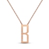 Thumbnail Image 1 of Diamond Block Initial 1/20 ct tw Necklace 14K Rose Gold 18&quot;