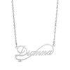 Thumbnail Image 1 of Diamond Infinity Script Name Necklace Sterling Silver 18&quot;