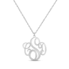 Thumbnail Image 0 of Monogram Necklace 10K White Gold 18"