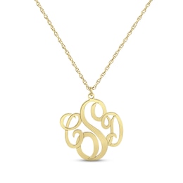 Monogram Necklace 10K Yellow Gold 18"