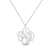 Thumbnail Image 0 of Monogram Necklace 14K White Gold 18"