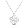 Thumbnail Image 1 of Monogram Necklace Sterling Silver 18&quot;