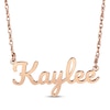 Thumbnail Image 1 of Large Script Name Necklace 14K Rose Gold 18&quot;