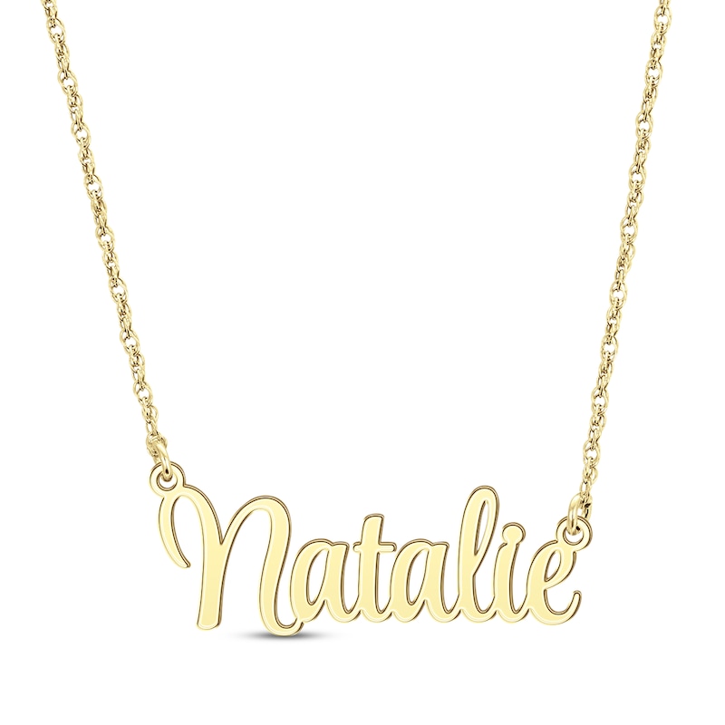 Main Image 1 of Script Name Necklace 10K Yellow Gold 18&quot;