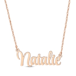 Script Name Necklace 14K Rose Gold 18"