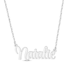 Thumbnail Image 1 of Script Name Necklace 14K White Gold 18&quot;