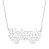 Thumbnail Image 1 of Diamond Wing Name Necklace 14K White Gold 18&quot;
