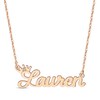 Thumbnail Image 1 of Diamond Crown Script Name Necklace 14K Rose Gold 18&quot;