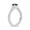 Blue Lab-Created Sapphire & Diamond Promise Ring 1/10 ct tw Sterling Silver