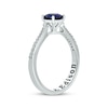 Thumbnail Image 2 of Blue Lab-Created Sapphire & Diamond Promise Ring 1/10 ct tw Sterling Silver