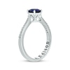 Thumbnail Image 1 of Blue Lab-Created Sapphire & Diamond Promise Ring 1/10 ct tw Sterling Silver