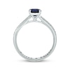 Thumbnail Image 2 of Blue Lab-Created Sapphire & Diamond Promise Ring 1/10 ct tw Sterling Silver