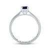 Blue Lab-Created Sapphire & Diamond Promise Ring 1/10 ct tw Sterling Silver