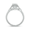 Thumbnail Image 3 of Heart-Shaped White Lab-Created Sapphire & Diamond Promise Ring 1/15 ct tw Sterling Silver