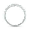 Thumbnail Image 3 of Diamond Horizontal Cross Promise Ring 1/20 ct tw Sterling Silver