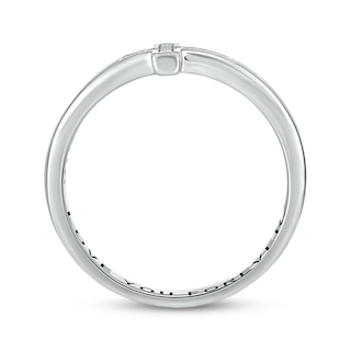 Diamond Horizontal Cross Promise Ring 1/20 ct tw Sterling Silver | Kay