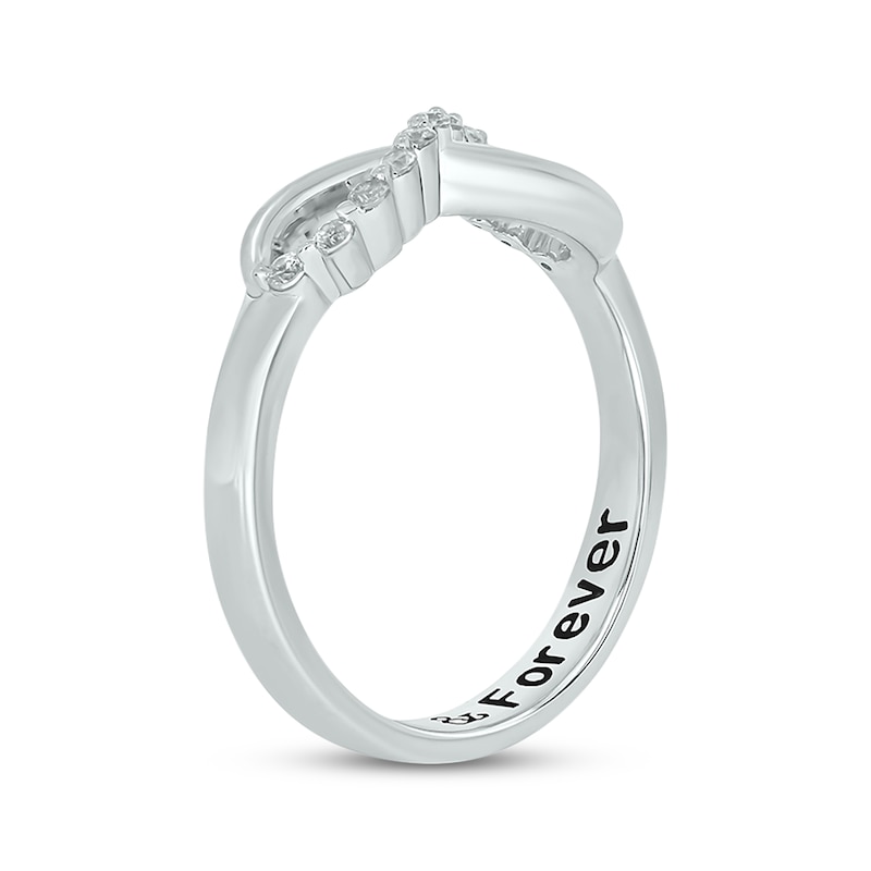 Main Image 2 of Diamond Infinity Promise Ring 1/8 ct tw Sterling Silver