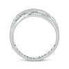 Diamond Crossover Promise Ring 1/3 ct tw Sterling Silver