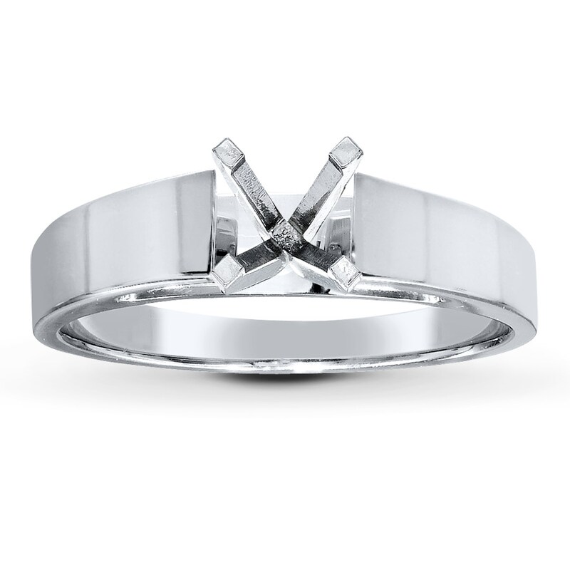 Solitaire Ring Setting 14K White Gold