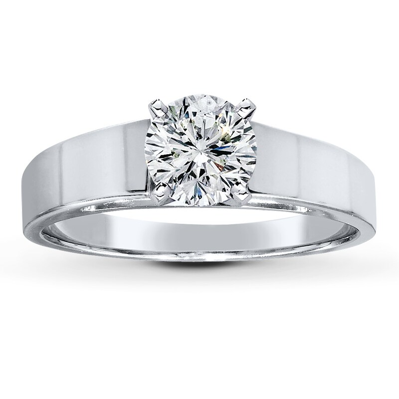 Solitaire Ring Setting 14K White Gold