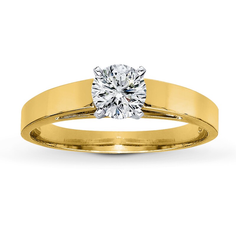 Solitaire Ring Setting 14K Yellow Gold | Solitaire Engagement