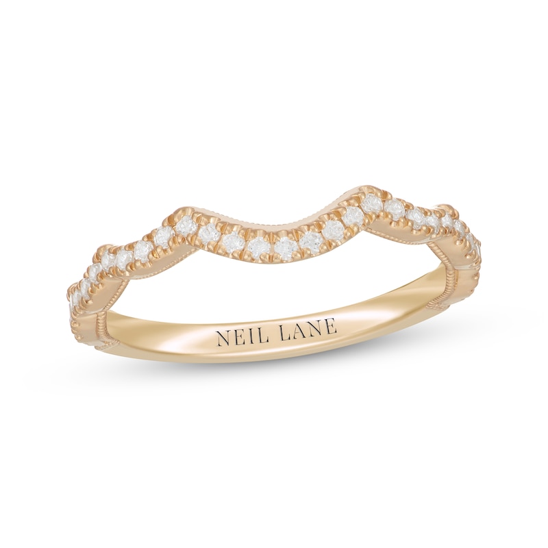 Main Image 1 of Neil Lane Diamond Scalloped Wedding Band 1/4 ct tw 14K Yellow Gold