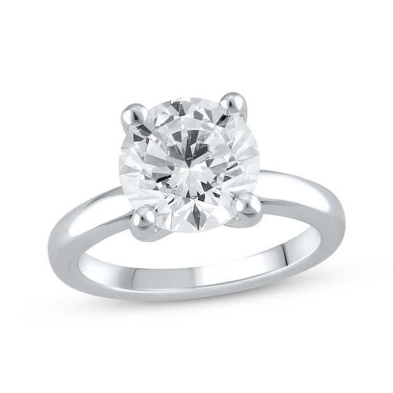 Now + Forever Lab-Grown Diamonds Solitaire Engagement Ring 4 ct tw 14K White Gold (F/SI2)