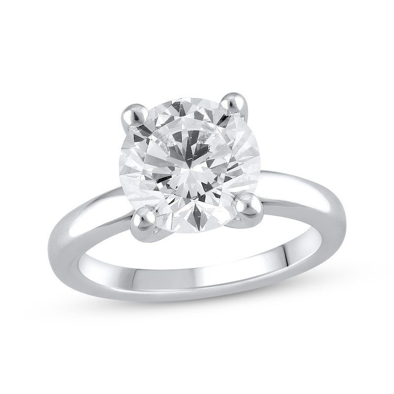 Lab-Created Diamonds by KAY Solitaire Engagement Ring 4 ct tw 14K White ...