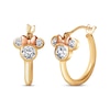 Thumbnail Image 0 of Children’s Minnie Mouse Round-Cut Cubic Zirconia Hoop Earrings 14K Yellow Gold