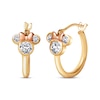 Thumbnail Image 1 of Children’s Minnie Mouse Round-Cut Cubic Zirconia Hoop Earrings 14K Yellow Gold