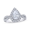 Thumbnail Image 0 of THE LEO Legacy Lab-Created Diamond Pear-Shaped Twist Shank Engagement Ring 1-3/4 ct tw 14K White Gold