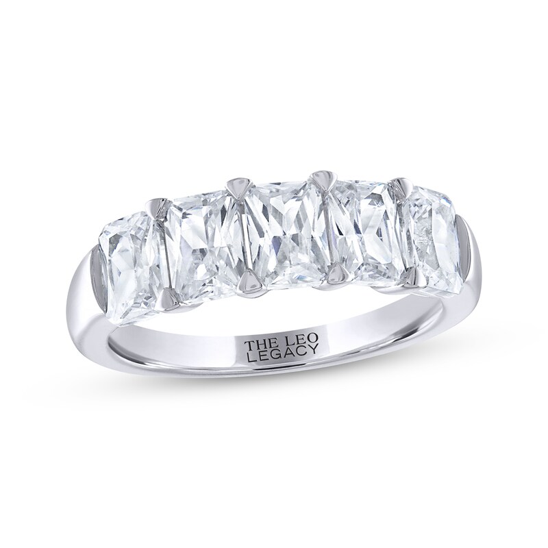 Main Image 1 of THE LEO Legacy Lab-Grown Diamond Emerald-Cut Anniversary Band 3 ct tw 14K White Gold